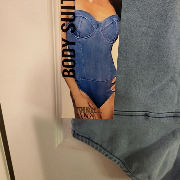 Denim Thong Bodysuit (NWT) - Picture 3 of 4